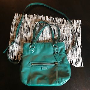 COACH - Unique gorgeous teal Coach purse